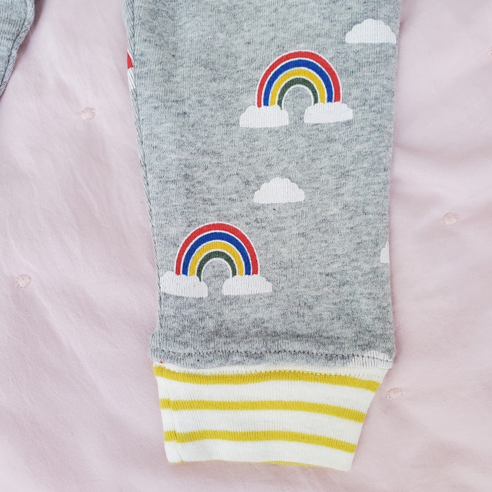 ๐๐โ๏ธNWT Baby Boden reversible knit bottoms pants rainbow cloud 6-12 months - Picture 4 of 5